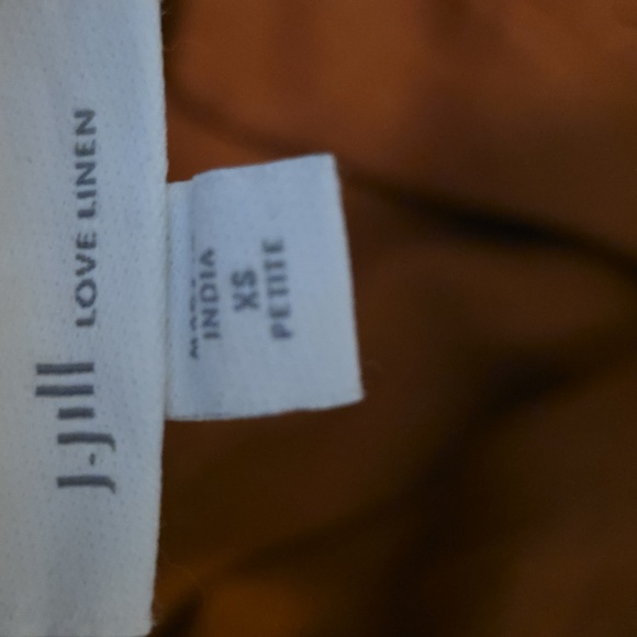 J. Jill Rust Brown Linen Blazer XSP - Picture 4 of 6
